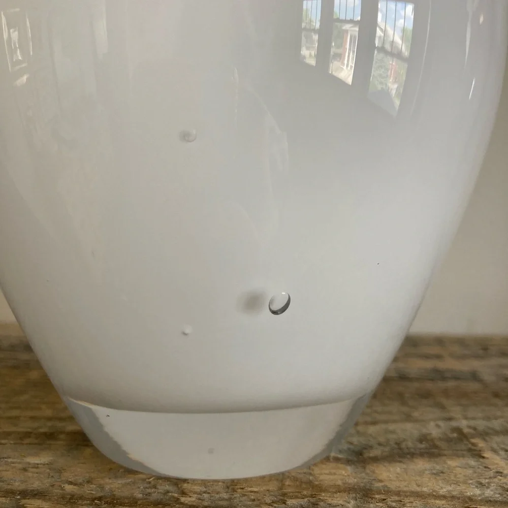 Ikea white Modernist Johanna Jelinik Salong  glass vase